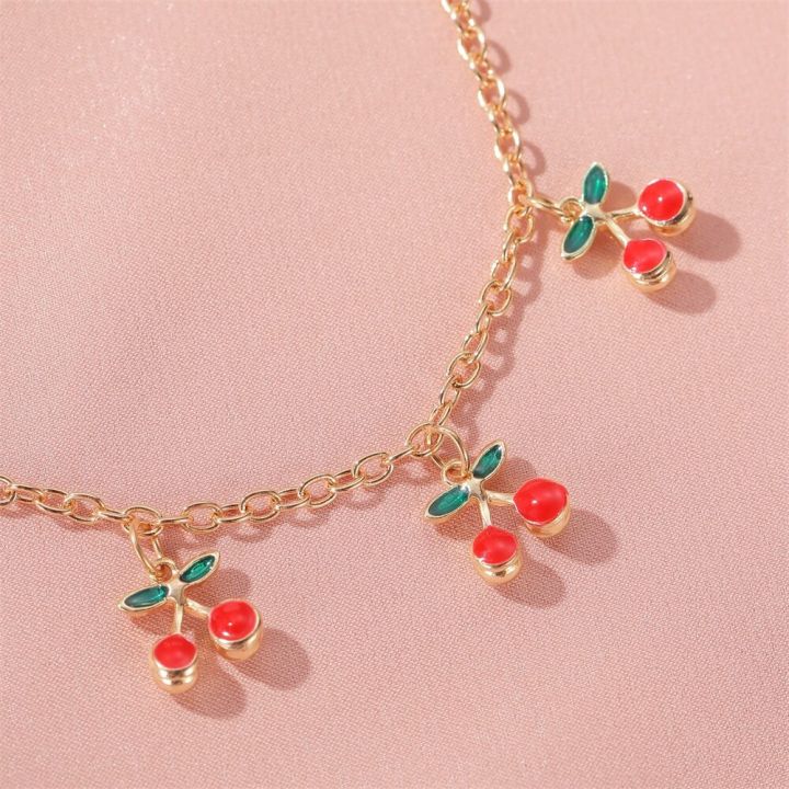 Korean%20Style%20Small%20Cherry%20Bracelet%20For%20Girls%20Women%20Simple%20Design%20Sense%20Jewellery%20Gift%20-%20Image%205