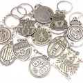 Football Club Team Logo Metal Keychain Keyholder Car Keyring Football Fans ZHANGNA. 
