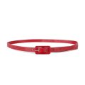 Fashion Metal Buckle PU Belt Slim Side Thin Waist Belt All-match Dress Belt Candy Color Waistband Ladies/Girls. 