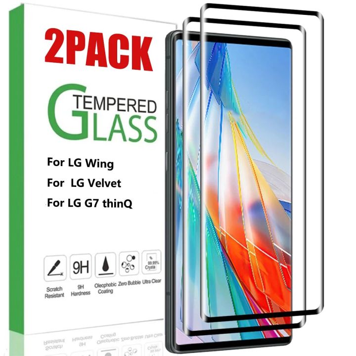Full Cover Tempered Glass Film For LG Wing/ Velvet/ G7 thinQ Clear Screen Protector 3D Curved Anti-scratch Glass For LG Wing 5G