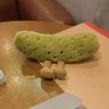 Cute Plush Pickled Cucumber Toy with Legs Soft Pickled Plush Toy Kawaii Green Cartoon Doll Children's Room Decoration. 