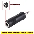 Mono 3.5mm Male to 6.35mm Female Mono Jack Plug Converter Headphone Guitar Adapter. 