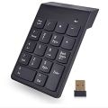 Numeric Keypad,wired and wireless 18 Key Number Numeric Keypad Keyboard for Laptop Desktop Computer PC- Black. 