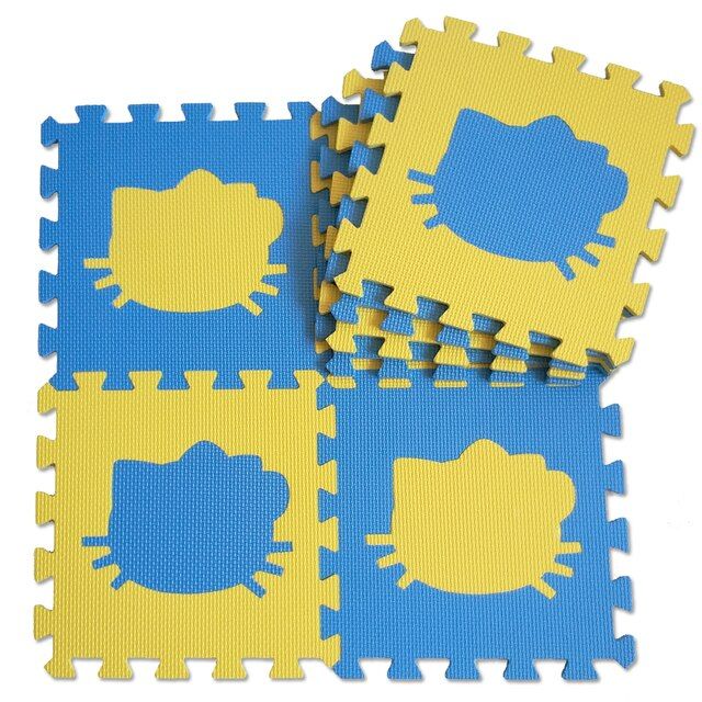 Floor Mats 16-Piece EVA Foam Play Mat Puzzle Tiles - Interlocking ...