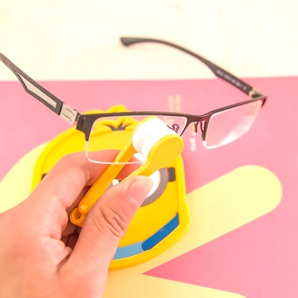Portable Glasses Cleaning Mini Eyeglass Wiper Rub Two-side Glasses Brush Microfiber Spectacles Cleaner Cleaning Tools Super Soft Glasses Wipe Eyeglass Cleaner Brush Screen Rub