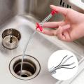 New Kitchen Dredge Tool Creative Sink Cleaning Hook Spring Pipe Sewer Dredging Device Bathroom. 