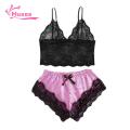 Muses Mall Camisole Shorts Set Attractive Women Camisole Shorts Lace Sleepwear Set. 