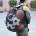Soccer Mesh Ball Bag Drawstring Bags Net Bag Heavy Duty with Front Pocket Carrying Bag for 70cmx65cm. 
