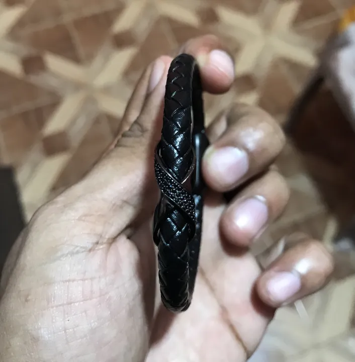 FINKK%20Mens%20Womens%20Bracelet%20Leather%20Stainless%20Steel%20Fashion%20Boys%20Girls%20black%20best%20good%20wrist%20hand%20band%20bangle%20-%20Image%202