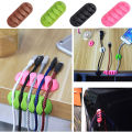 Silicone Cable Organizer USB Data Cable Winder Flexible Cable Management Cord Clips For Mouse Headphone Earphone Car Wire Holde. 