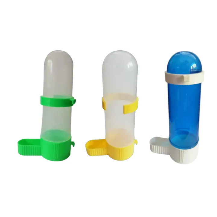 Dual purpose Bird Feeder Bird Water Bottle Drinker Container Food Dispenser Hanging in Birds Cage for Parrots Budgie Cockatiel