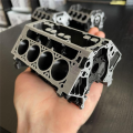 Engine Block Business Card & Pencil Holder Silver. 
