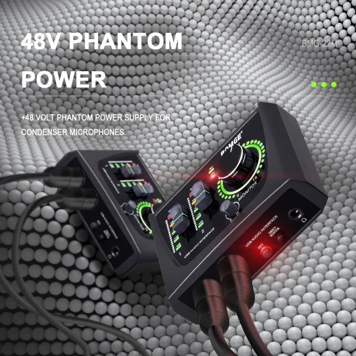 BOMGE%20mini%202%20Channel%20USB%20Audio%20Interface%20for%20Recording,%20Streaming%20and%20Podcasting,%20with%20XLR/48V%20Phantom%20Power%20,Studio%20Quality%20Audio%20Interface%20for%20Guitarist,%20Vocalist,%20Podcaster%20or%20Producer%20-%20Image%203