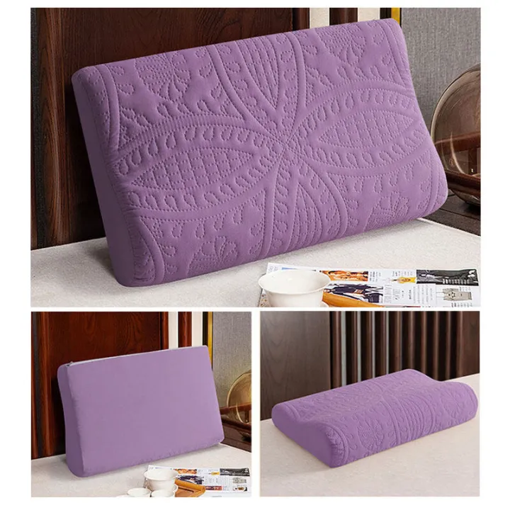 2sql Waterproof Zippered Memory Foam Rebound Quilted Latex Pillowcase Contour Pillow Case Protector Pillow Cover