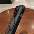 HOCE Frosted Magnetic Phone Cases For iPhone 11 12 13 14 15 Pro Max 14 15 Plus Magsafe Case Skin Feel Matte Black Cover. 
