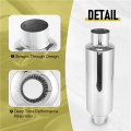 2PCS Car Exhaust Muffler 2.5 Inch Inlet Stainless Steel Universal Resonator 12 Inch Long Performance Muffler. 