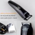 Professional Cordless Rechargeable Hair Clippers Set With 2 Batteries 4 Comb Guides And Scissors. 