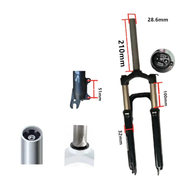 Bicycle Front Fork Hydraulic Aluminum Alloy Lock Shock Absorber 27.5 inch 210mm Clamp Disk Brake Compatible Daraz.lk