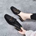 Large Feet When Fat Slippers Wide Outer Toe Cap 42‐- Sister Size Women's Shoes Half Mesh 41 Slippers 3543 Internet Celebrity Cool ﹉. 