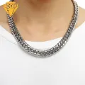 Men Jewelry Men's ium Steel Hip Hop Style Necklace Wide Chain Lustrous Hypoallergenic Jewelry for Club Party Buyers' Favorite Metal Jewelry. 