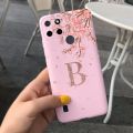 For Realme C21Y Case RealmeC21 Y Cute 26 Letters Cover Silicone Soft TPU Phone Case For Realme C21 C 21 Y C25Y Back Cover Bumper. 