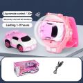 Mini with Detachable Wrist Strap Car Model RC Racing Toy Kid Boy Gift Car Watch Toy Remote Control Car. 