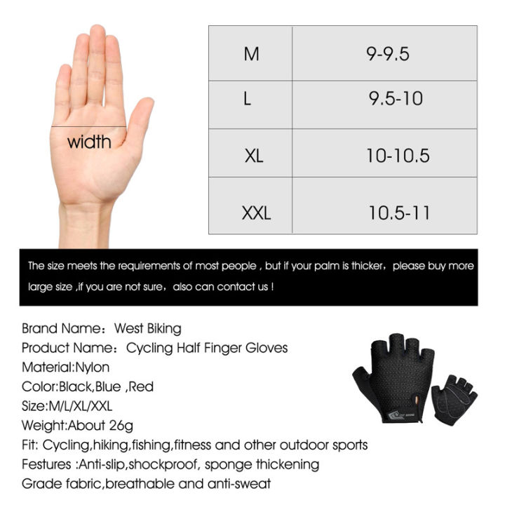 HOT%20WEST%20BIKING%20MTB%20Road%20Bike%20Gloves%20Half%20Finger%20Anti%20Slip%20Cycling%20Gloves%20Motorcycle%20Men%20Sport%20Fitness%20Bicycle%20Fingerless%20Gloves%20-%20Image%206