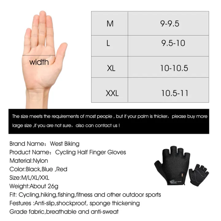 HOT%20WEST%20BIKING%20MTB%20Road%20Bike%20Gloves%20Half%20Finger%20Anti%20Slip%20Cycling%20Gloves%20Motorcycle%20Men%20Sport%20Fitness%20Bicycle%20Fingerless%20Gloves%20-%20Image%206