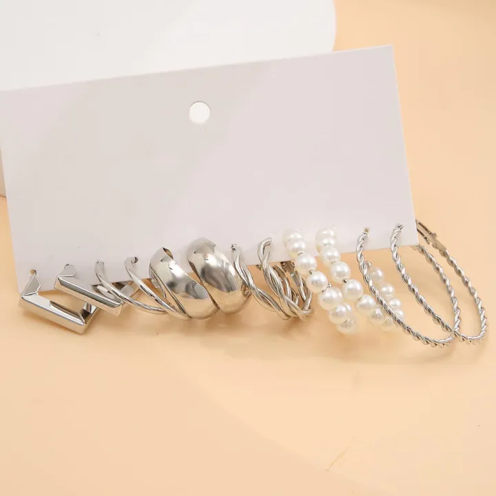 Elegance%20Geometric%20Form%20Everything%20Goes%20Together%20Pearl%20Design%20Earrings%20Set%20Fashion%20Simplicity%20Personality%20Earings%20for%20Girls%20-%20Image%206