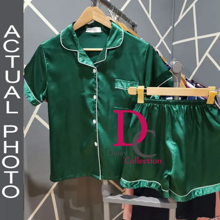 Daisycollection%20Women's%20Lingerie%20%20Fashion%20Korean%20Ice-Silk%20Plain%20Color%20Sleepwear%20Terno%20-%20Image%207