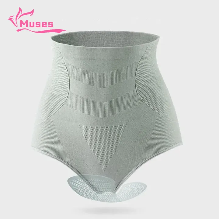 Muses%20Mall%20Seamless%20Women's%20Panties%20High%20Waist%20Flat%20Belly%20Panties%20Striped%20Comfort%20Briefs%20Body%20Shaping%20Underwear%20-%20Image%2010