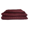 Hotel Grade Egyptian Cotton Stripe Bed Sheets With Two Pillow Covers. 