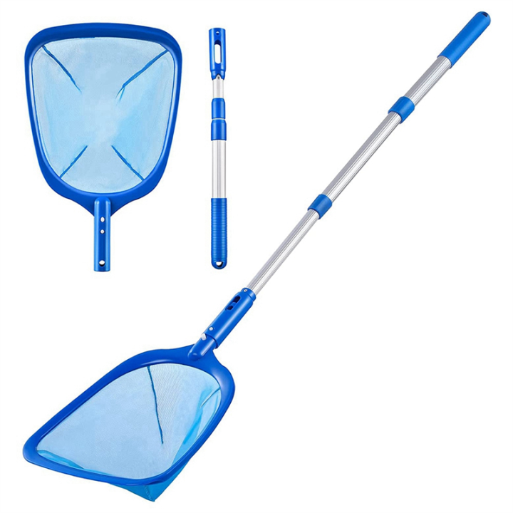 1 Piece Pool Skimmer Pool Net with 3 Section Pole, Telescopic Pole Ultra-Fine Pool Skimmer