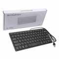 A -K1000 Super Slim USB Mini Multimedia Wired Keyboard Waterproof Kaypad -  Mini Wired Keyboard 78 Keys - Black - mini usb key board. 