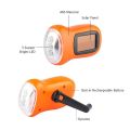 Hand Crank Solar Powered Rechargeable Flashlight LED Emergency Dynamo Torch E10993 H. 