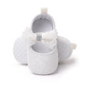Yfashion Baby Cotton Girls Princess Toddler Shoes Cute Lace Bowknot Decoration Breathable Non-slip Soft Sole Shoes. 