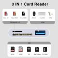 3 in 1 Lightning To TF SD Card Reader For iPhone 15 14 13 11 12 Pro Max Ipad USB Type C Memory Adapter For Samsung Huawei Xiaomi. 