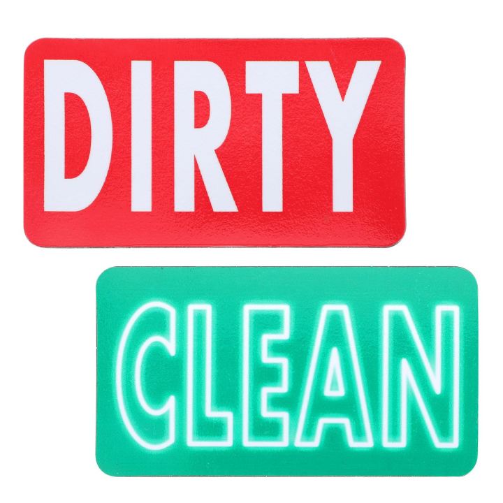 Dishwasher Clean Sign Magnet Indicator Dish Washer Reversible Magnetic ...
