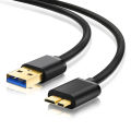Data Cable Durable USB 3.0 Male A to Micro B Hard Drive Disk Cable. 