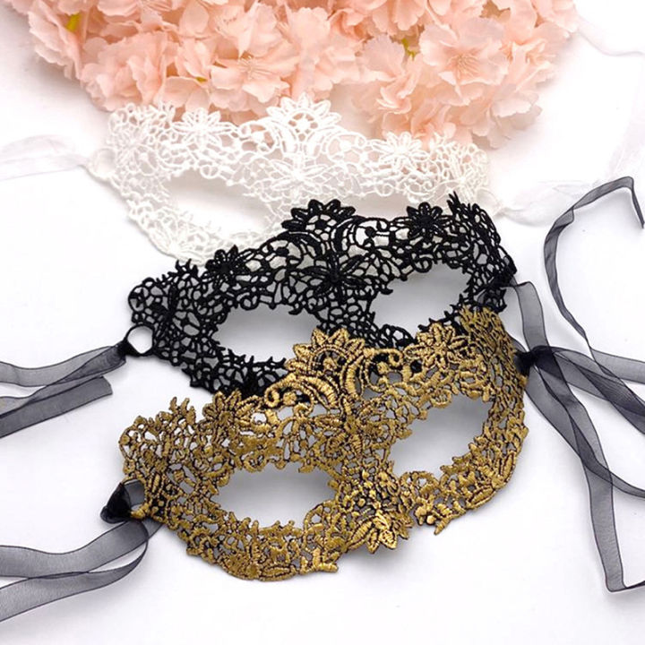 Sexy Hollow Lace Masquerade Bronzing Face Mask Princess Party Cosplay