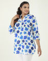 Spring and Summer Printed Chinese Collared Kurtha. 