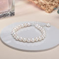 Wholesale AA White 6-7mm Freshwater Cultured 6-8mm Pearl Bracelet Charms,925 Sterling Silver Pearl Bracelets for Women Girls. 