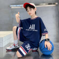 Children's Basketball Clothes Boys Middle and Big Children's Training Clothes Boys No.30 Sports Suit Team Clothes Sleeveless Jersey Summer Fashion. 