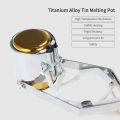 KOGEEK Portable Titanium Alloy Tin Furnace Temperature Adjustable Tin Soldering Pot High Power Tin Melting Furnace Small Tin Dipping Furnace for Household and Electricians SWDT98-C 380W/SWDT98-B 250W/SWDT98-A 150W. 