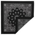 New Unisex Fashion Hip Hop 100% Cotton Bandana Square Scarf 55cm*55cm Black 2025 Paisley Headband Printed For Women/Men/Boys/Girls. 