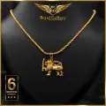 Gold Plated Rope Chain with SL Lion Pendant. 