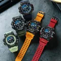 【Miga Plaza】SMAEL Top Brand Fashion Luxury Digital Dual Display Watch Waterproof PU Strap LED Light Running Second Sports Casual Men's Watch. 