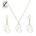 Zentora Bride Jewelry Set Cute Shape Luxury Pendant Necklace Earrings. 