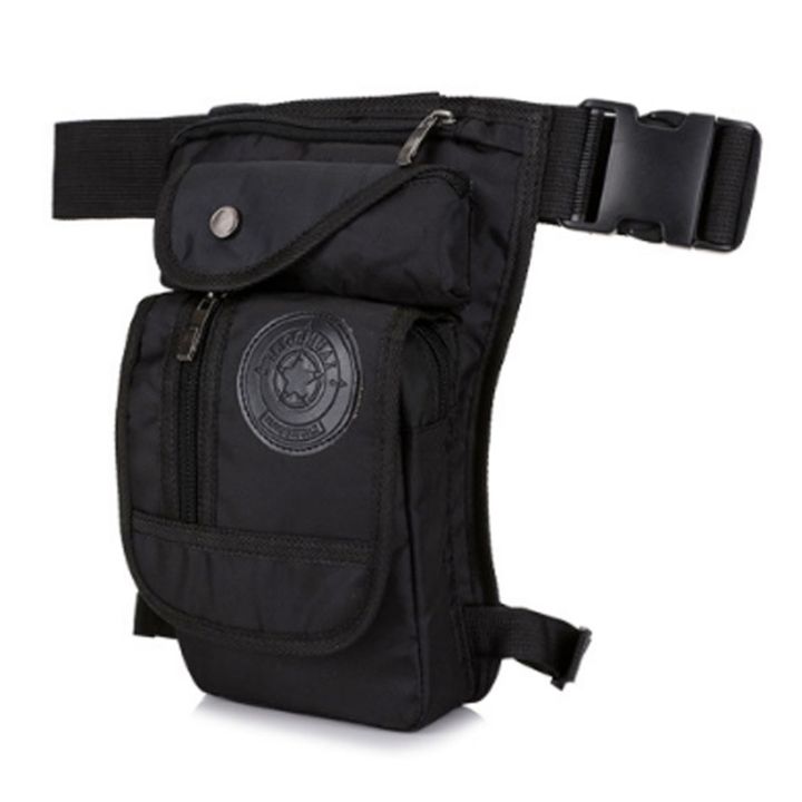High Quality Nylon Rider Leg Bag For Men Hip Drop Messenger Shoulder Travel Trekking Motorcycle Assault Fanny Waist Pack Bags Black