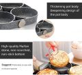 Pancake Pan Nonstick Egg Frying Pan,2 Hole Frying Pot Pan Thickened Non-Stick Omelet Pot Square Egg Pancake Steak Pan Cooking Egg Ham Pans Breakfast Maker Kitchen Omelet Pan. 